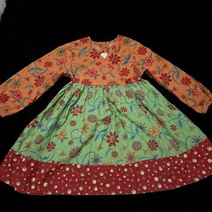 Chicken Noodle San Francisco Floral Long Sleeve Vintage Dress